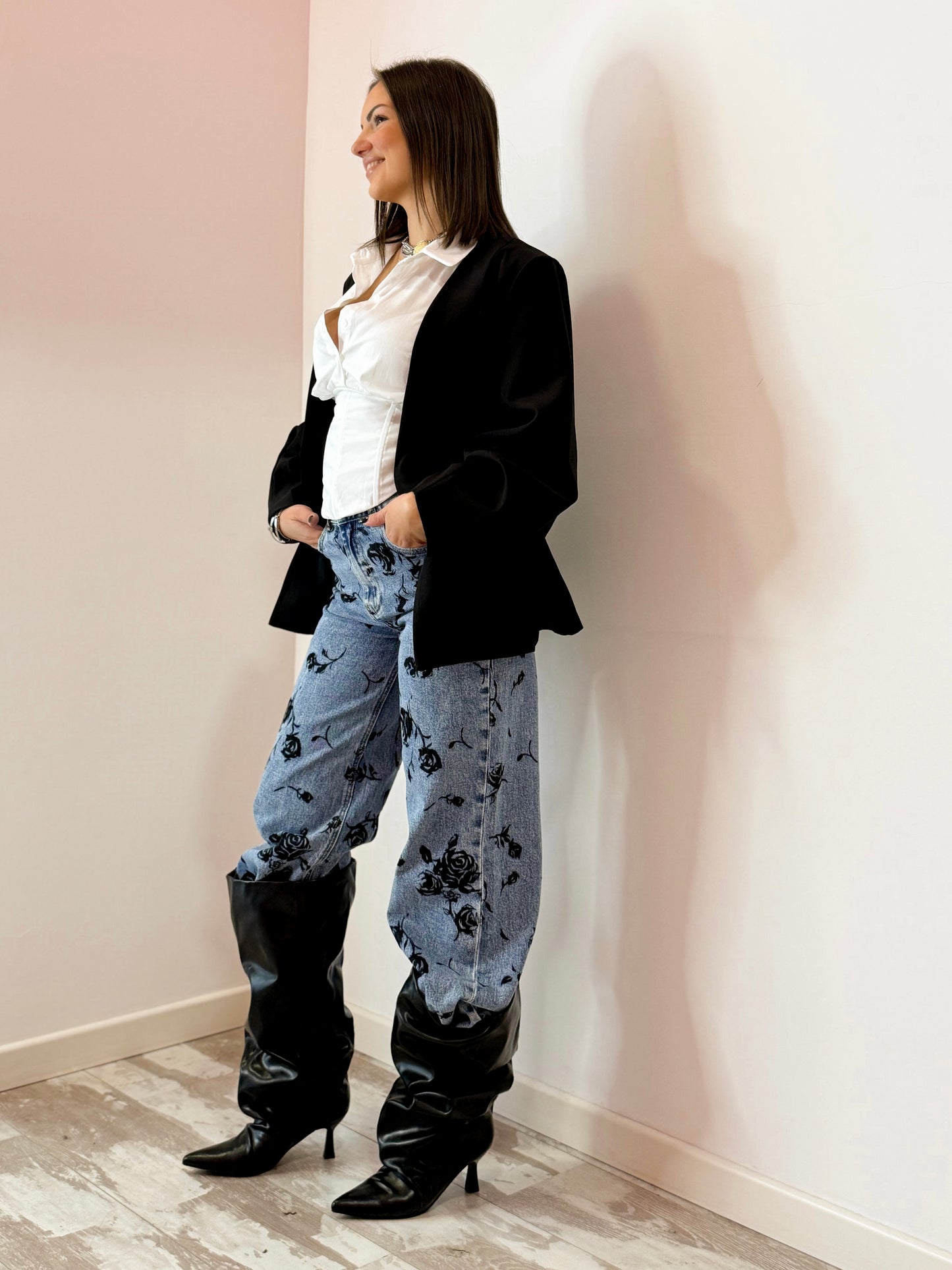 JEANS FIORE NERO