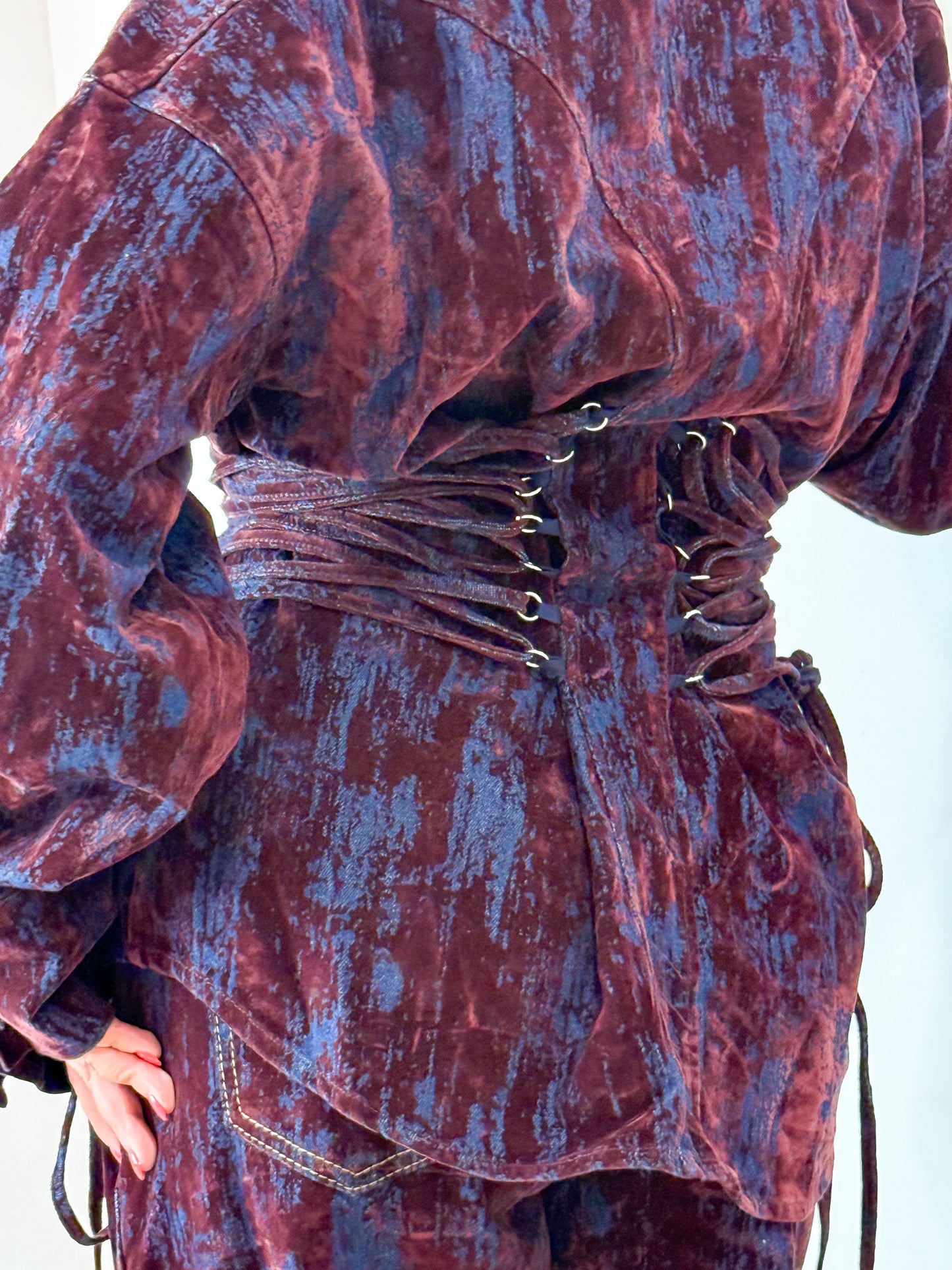 CAMICIA JEANS STRINGATA
