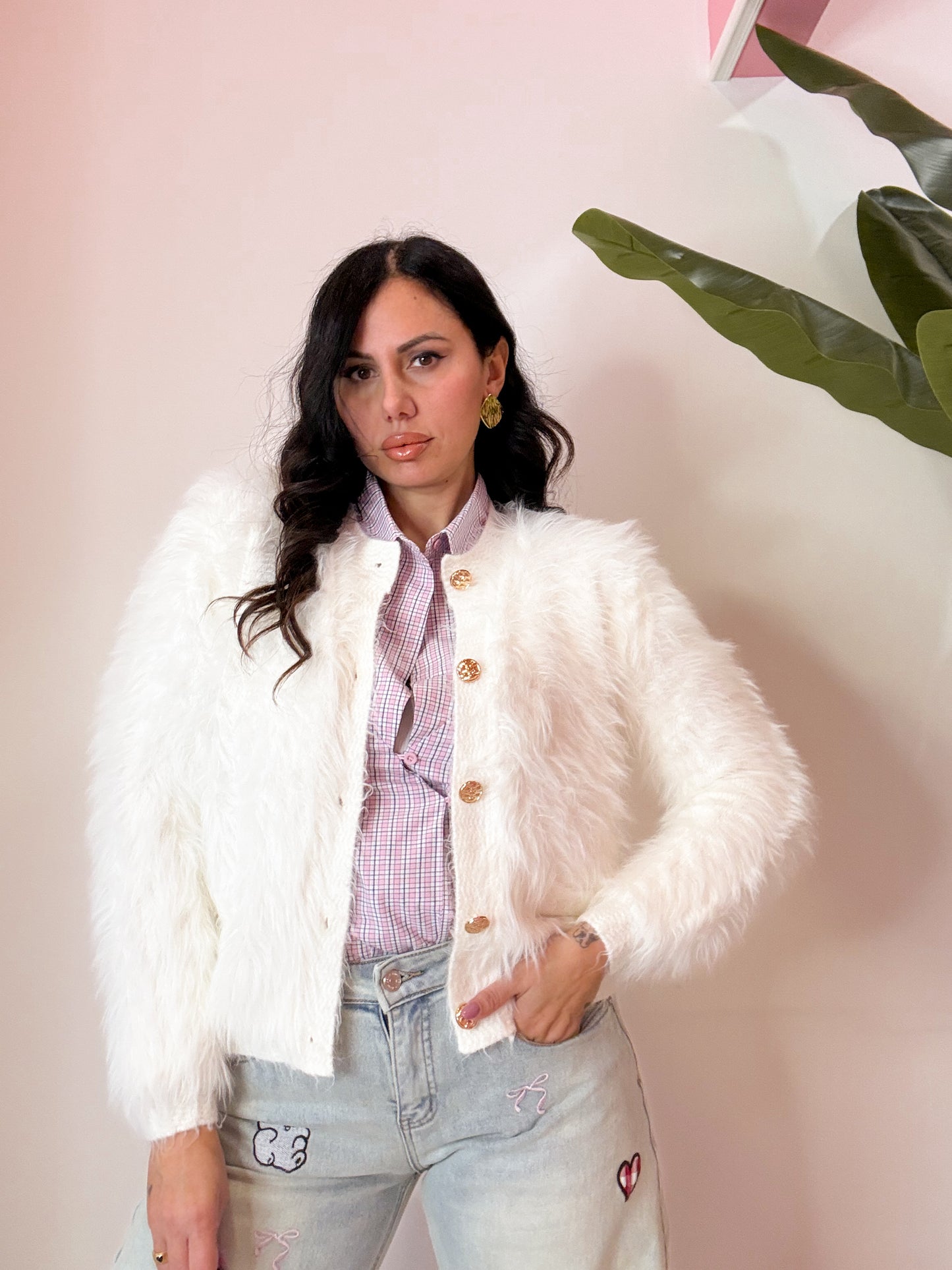 CARDIGAN BATUFFOLO BIANCO