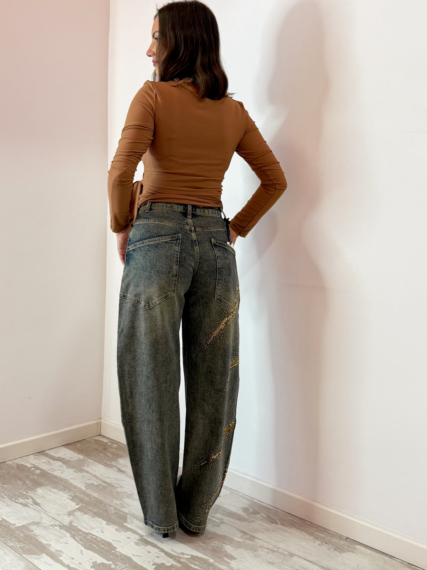 JEANS BRILLANTINI ORO