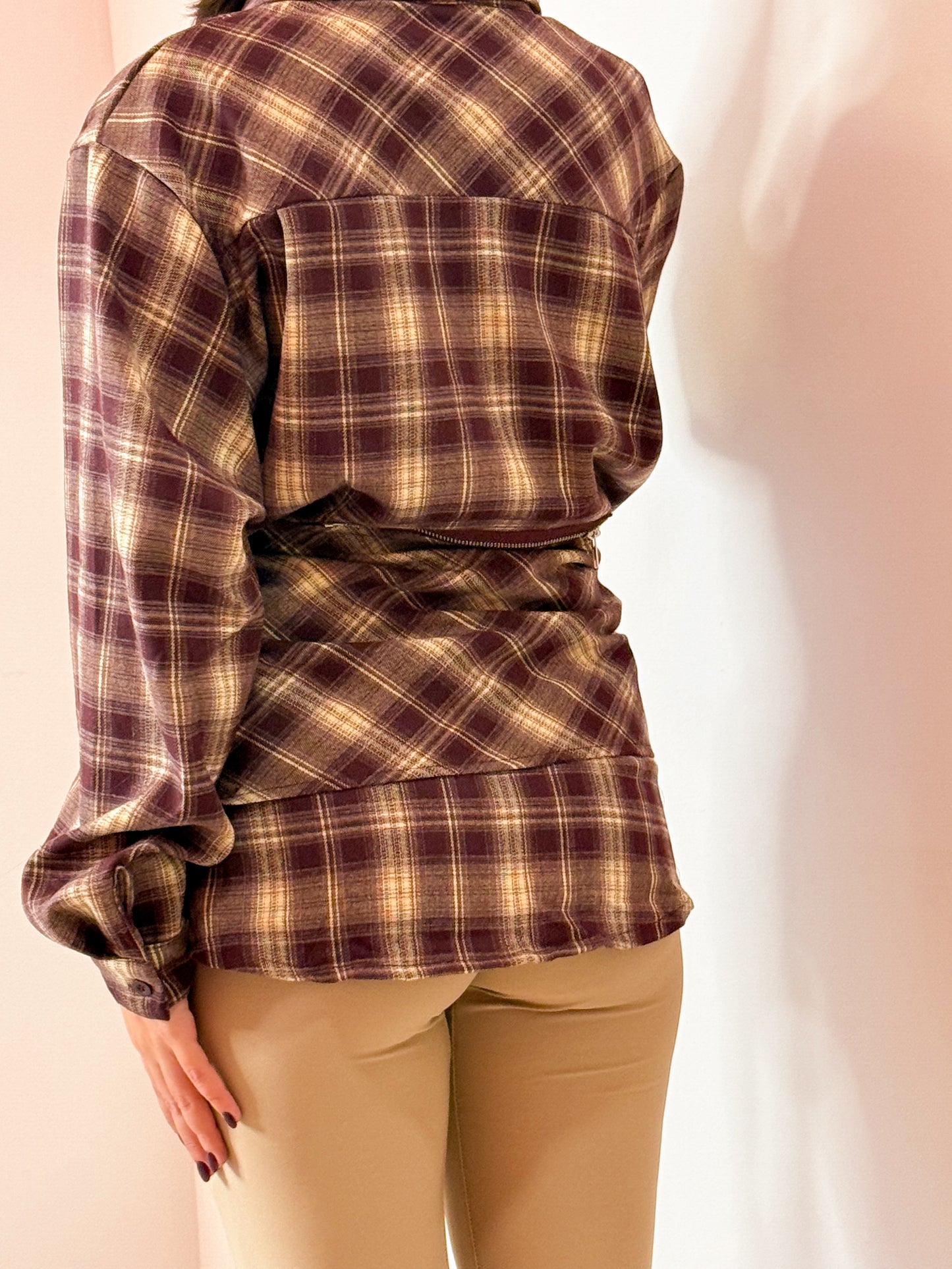 CAMICIONE ZIP BORDEAUX