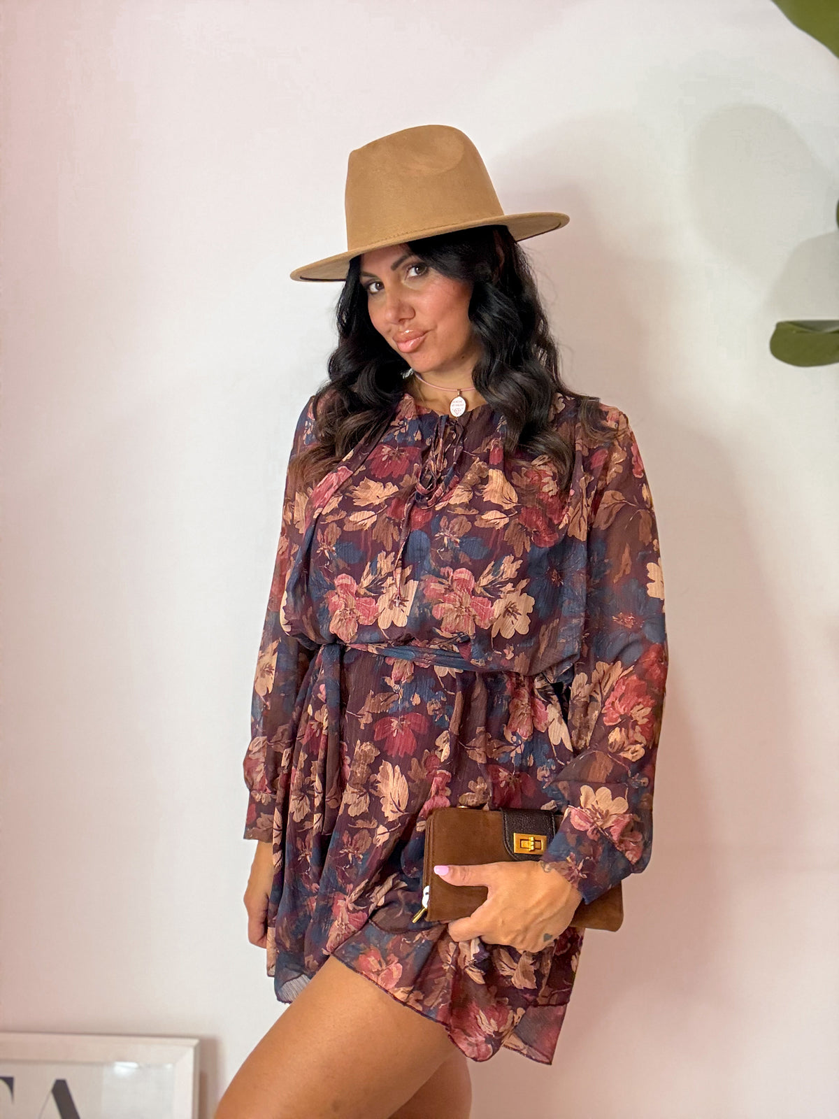 VESTITO CORTO AUTUNNO BORGOGNA