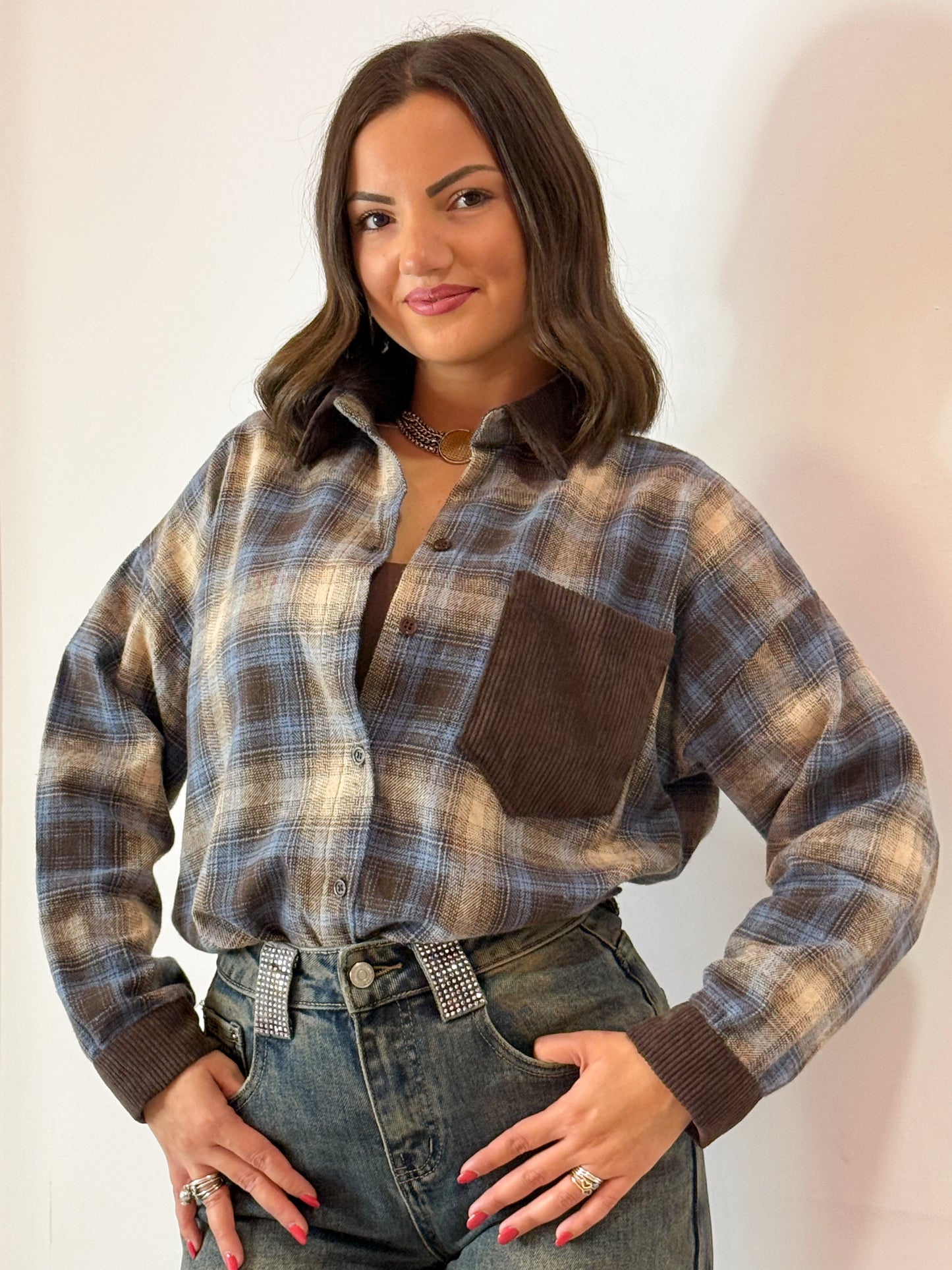 CAMICIA COLLO VELLUTO