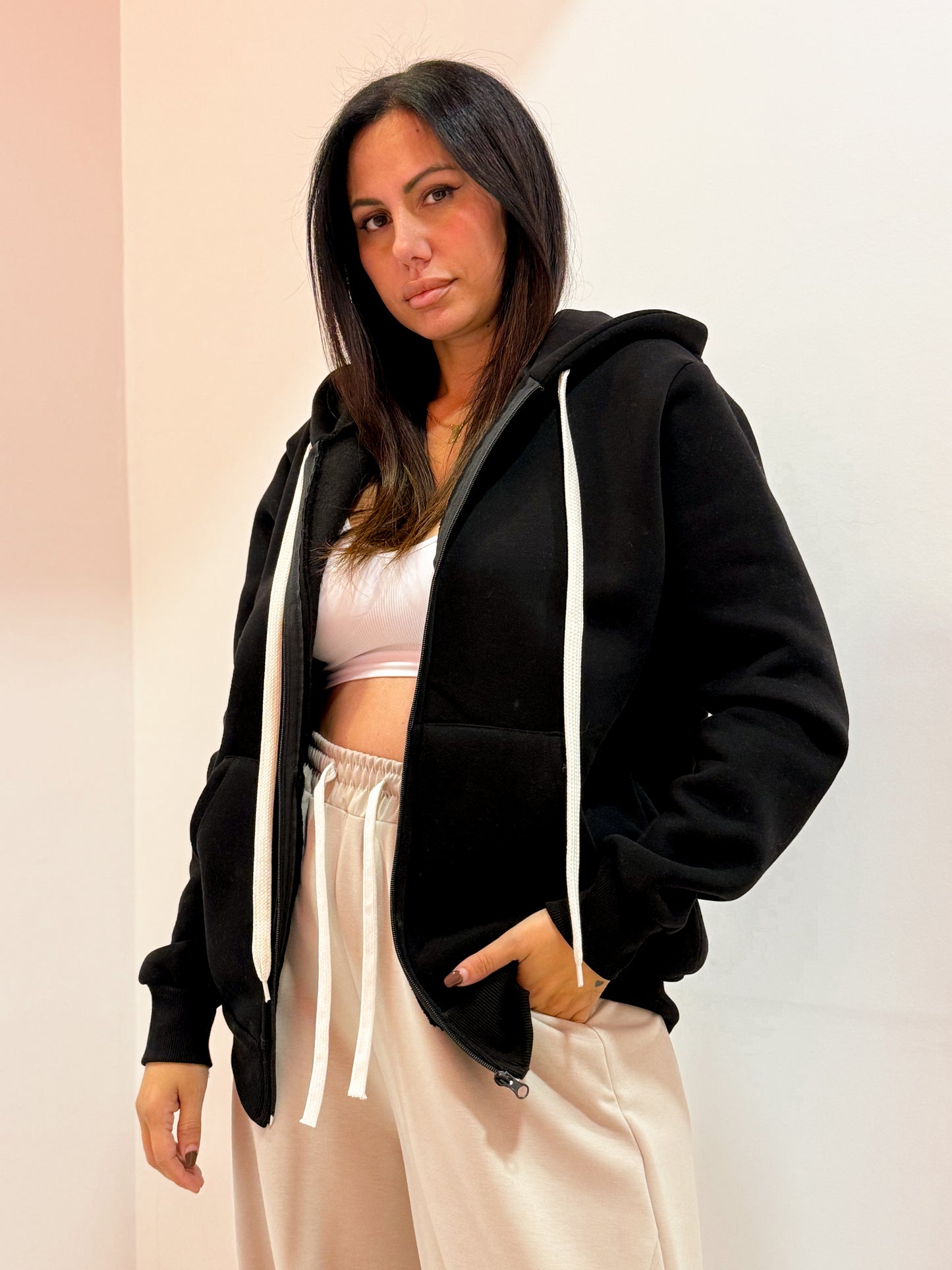 FELPA BASIC CON ZIP