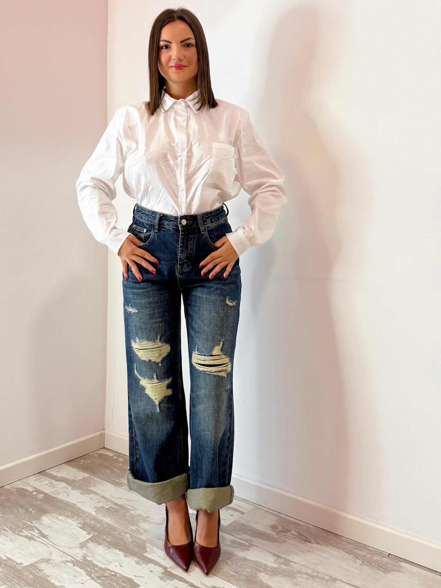 JEANS STRAPPO LARGO