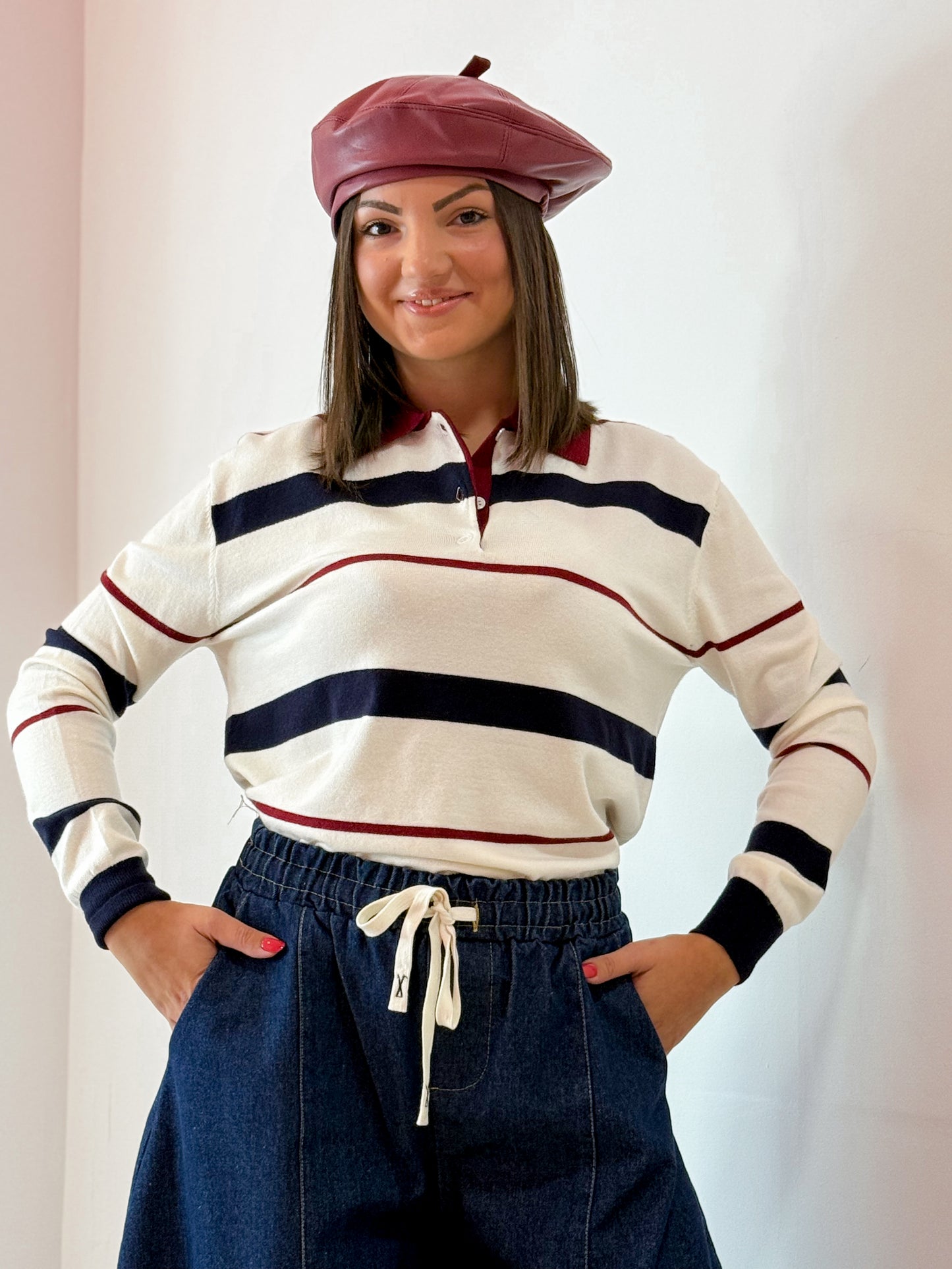 PULL RIGHE DUE COLORI