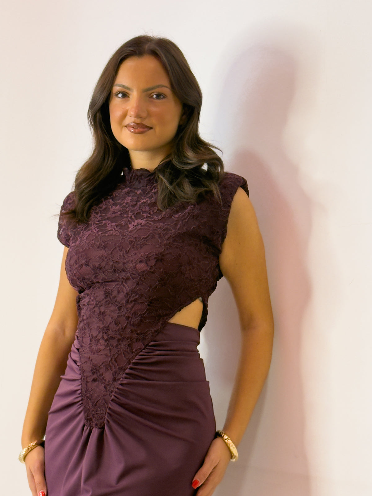VESTITO SFIANCATO BORGOGNA