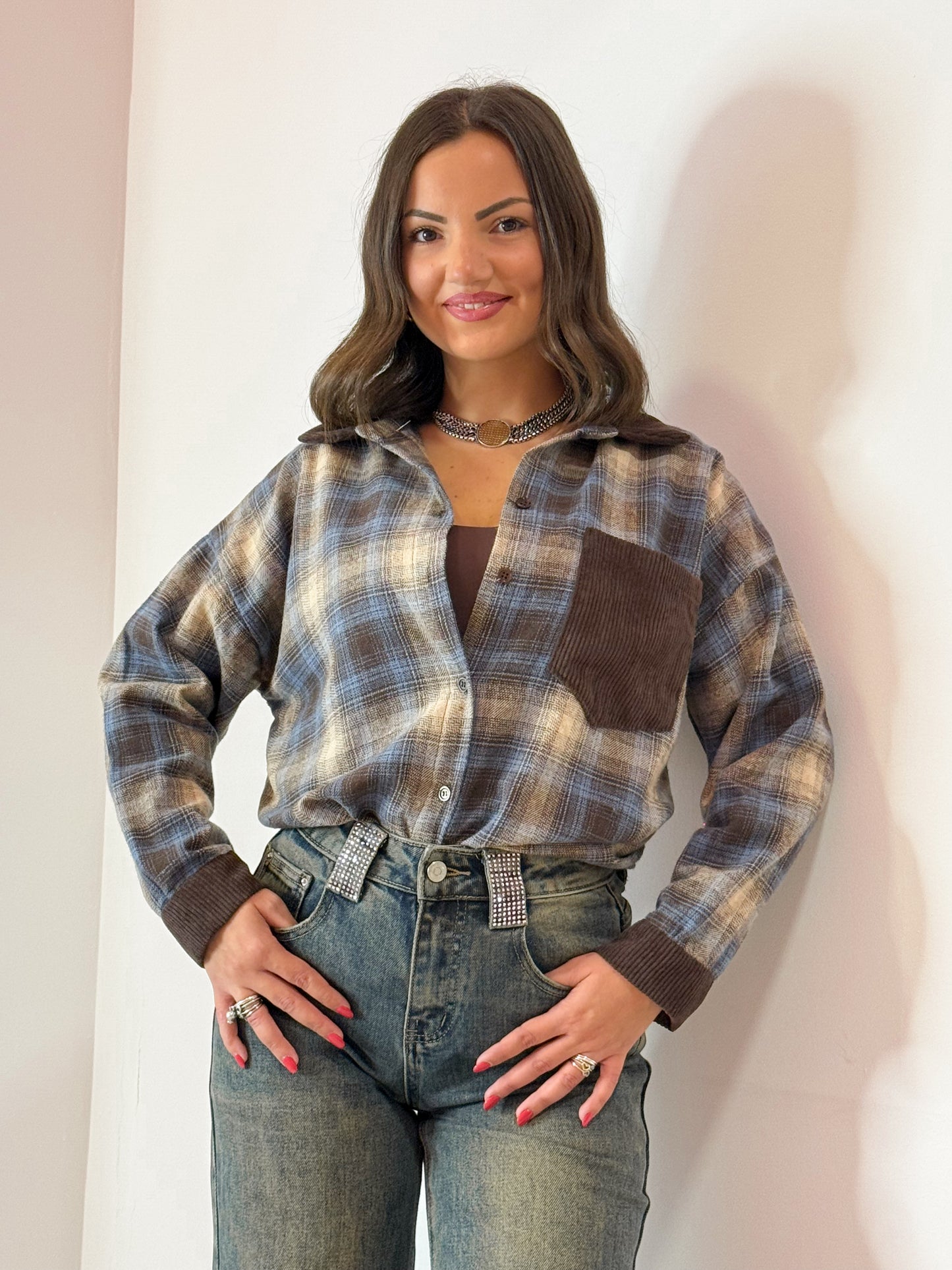 CAMICIA COLLO VELLUTO