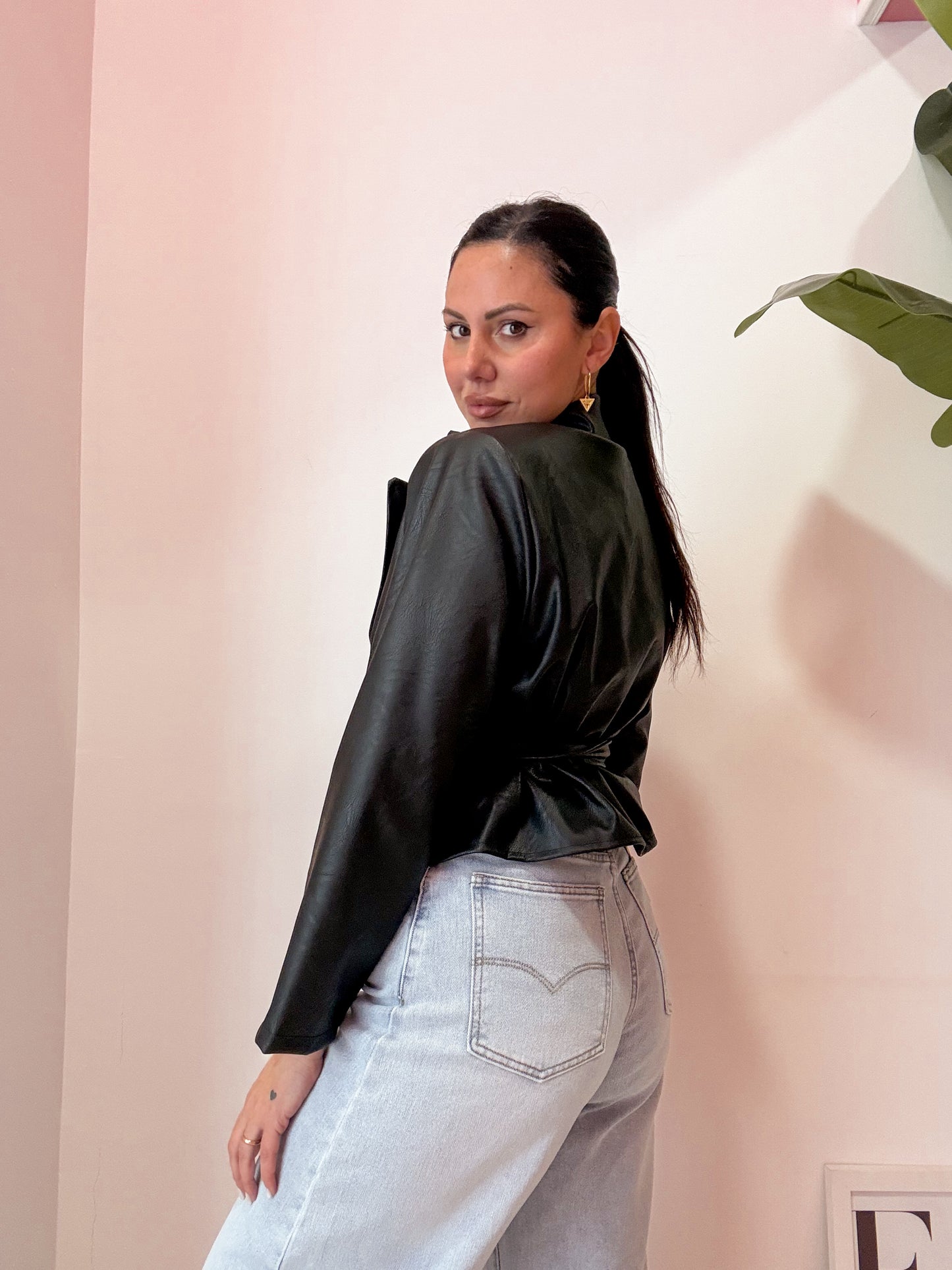 GIACCHINO SIMILPELLE CUOIO E NERO