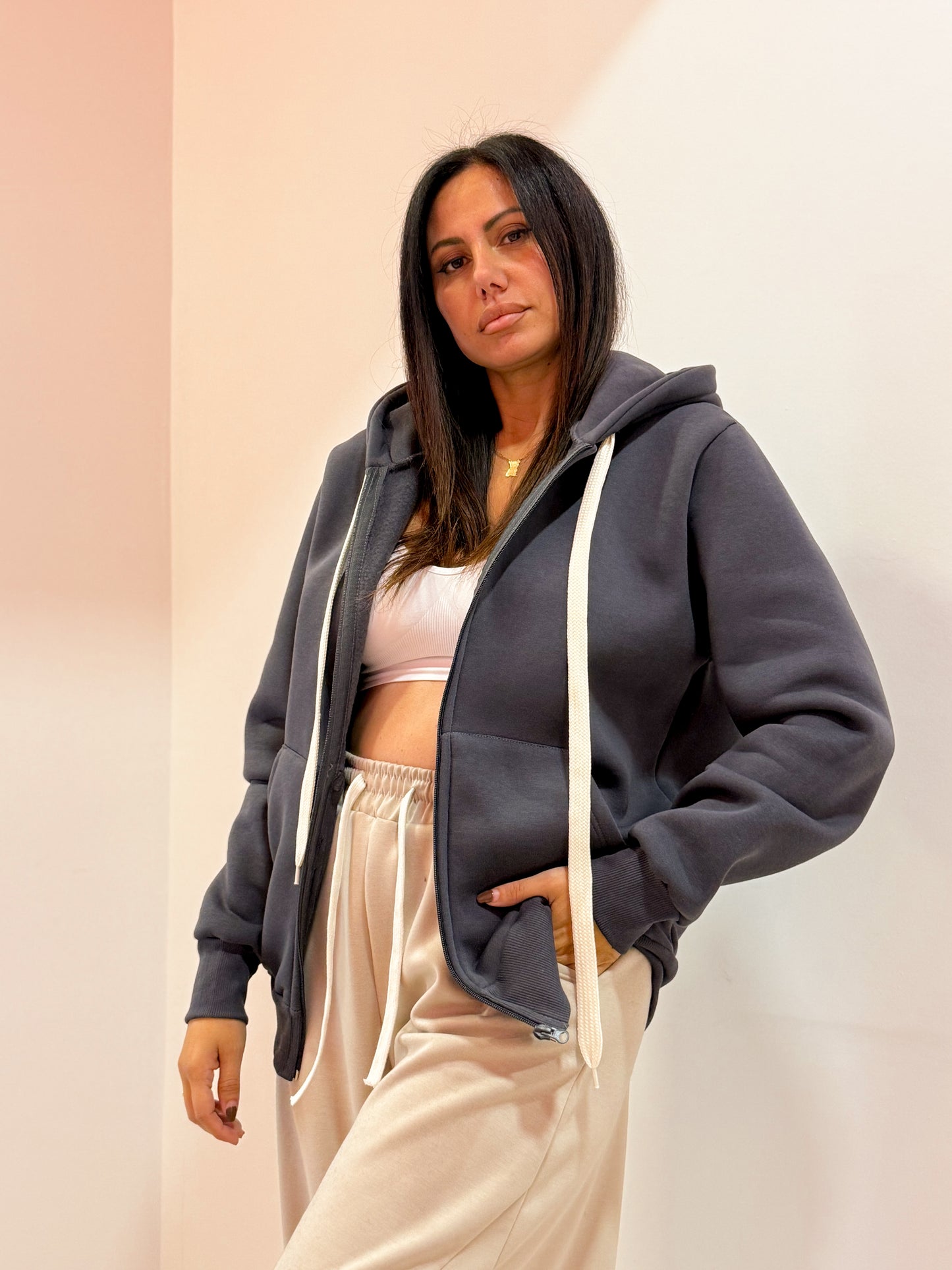 FELPA BASIC CON ZIP