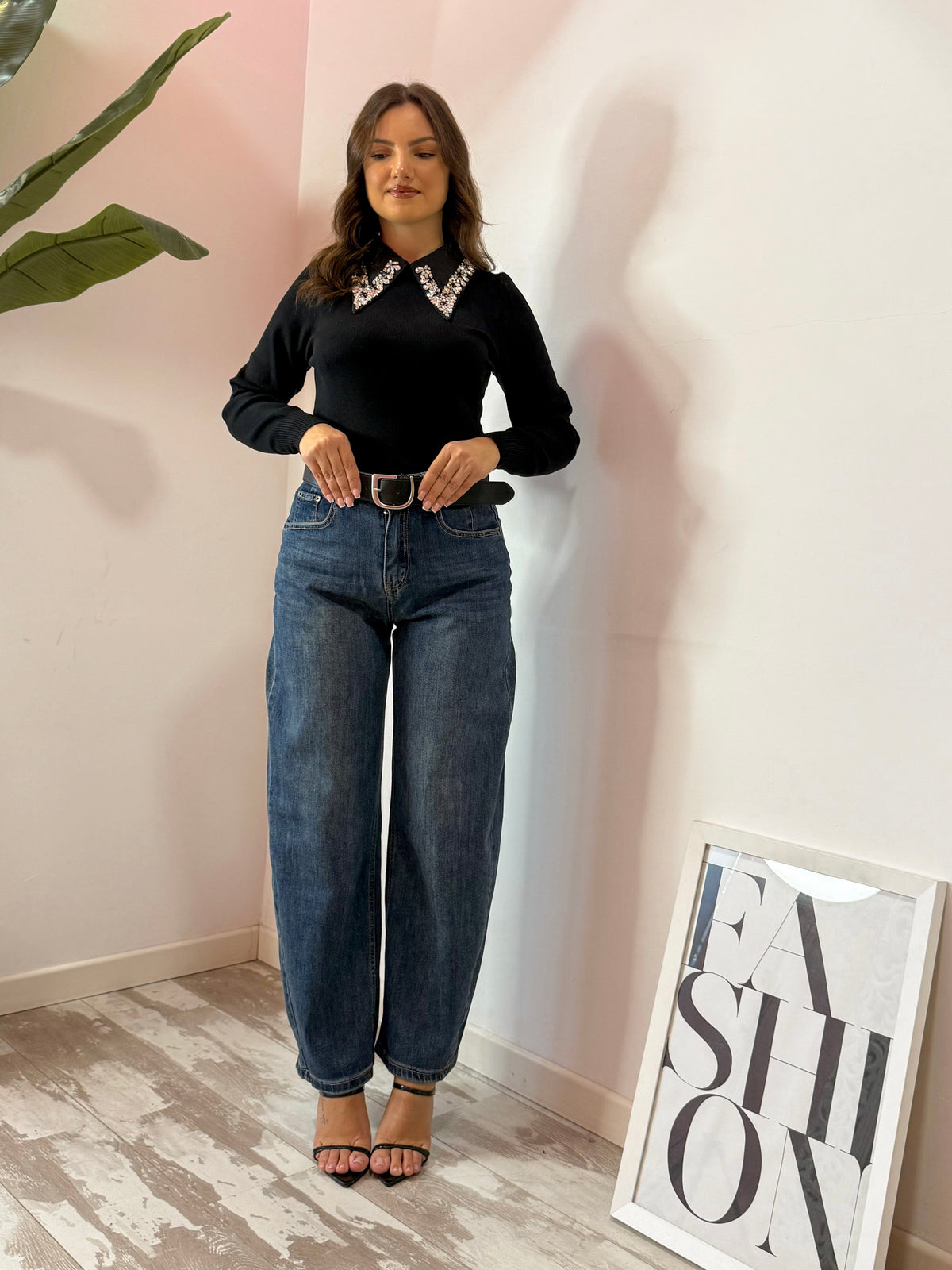 JEANS BALLOON FIT SCURO 776