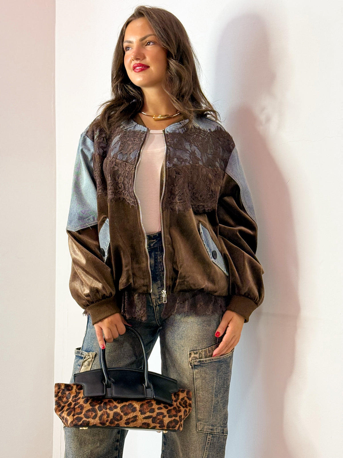 GIUBBINO JEANS PIZZO 2 COLORI