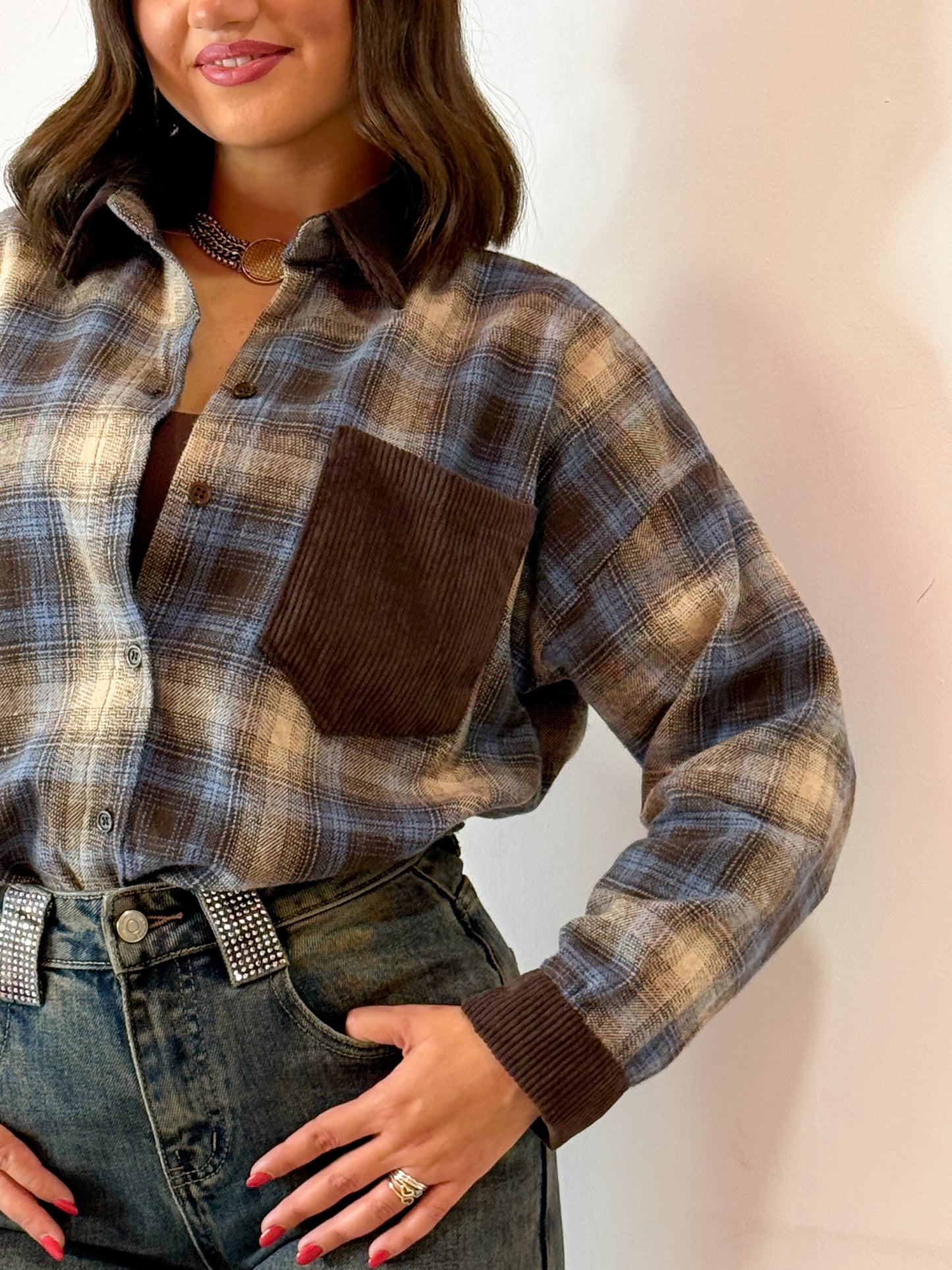CAMICIA COLLO VELLUTO