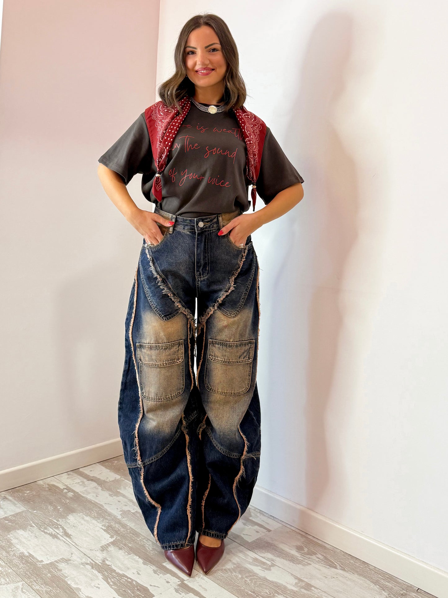 JEANS SFUMATO ROSA