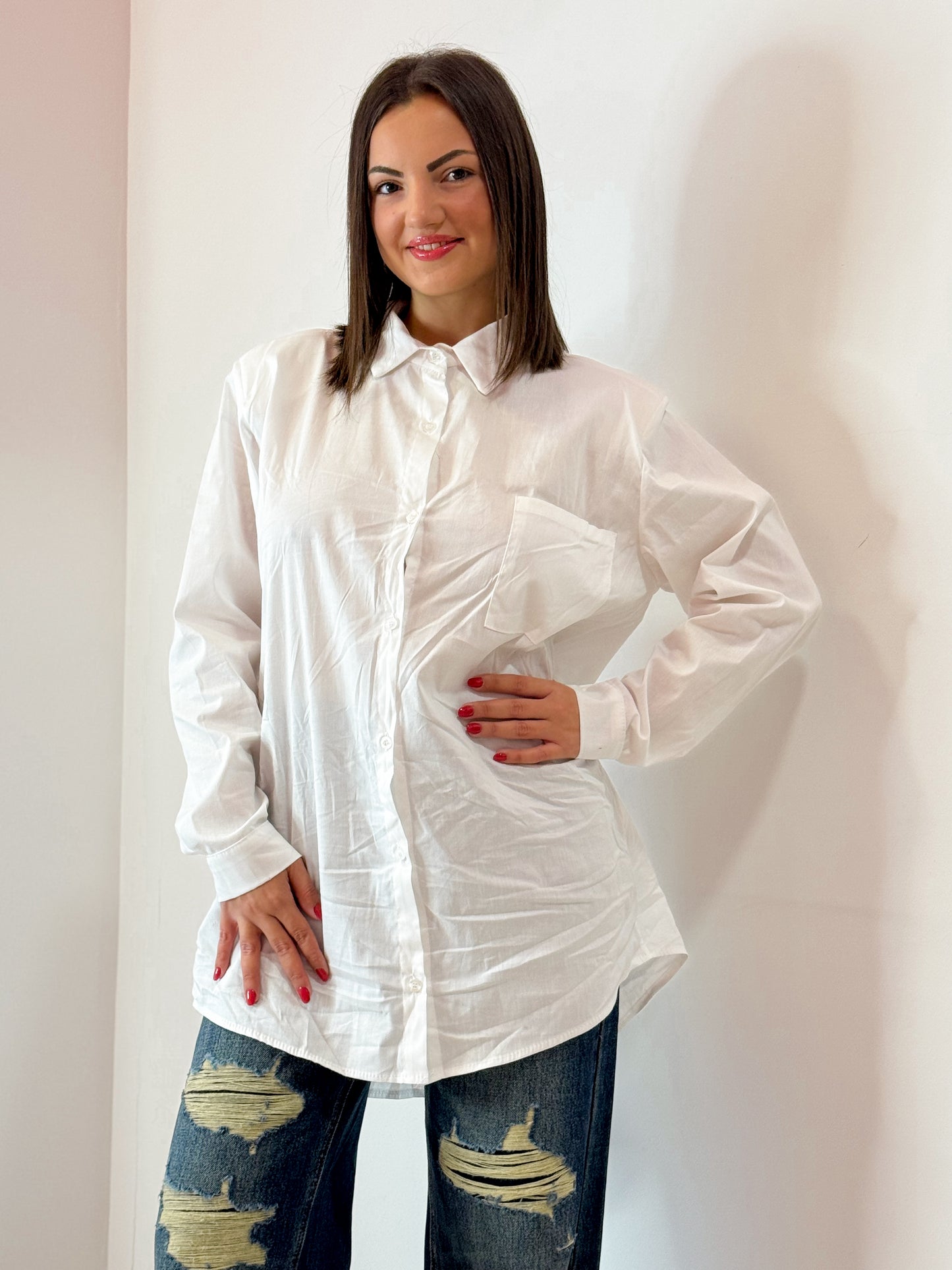CAMICIONE SPALLINA BIANCO
