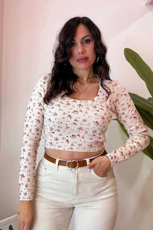 Crop fiorati 3 colori
