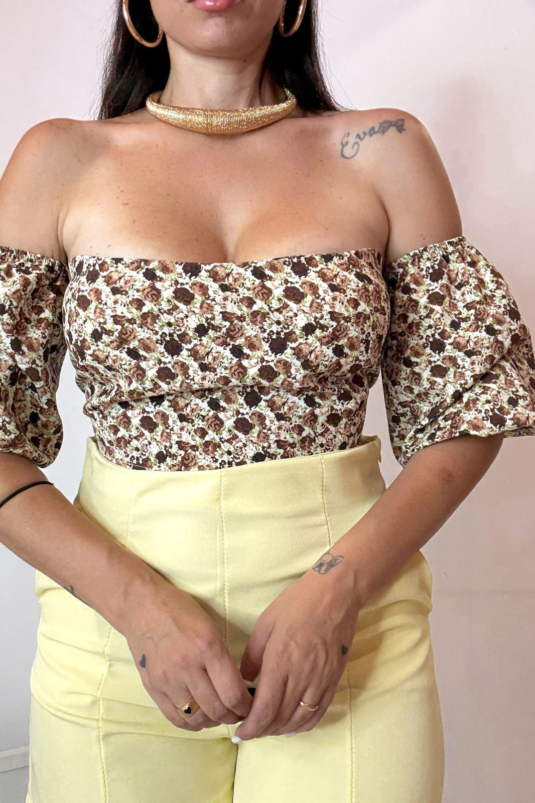 Crop fiorellini 3 colori