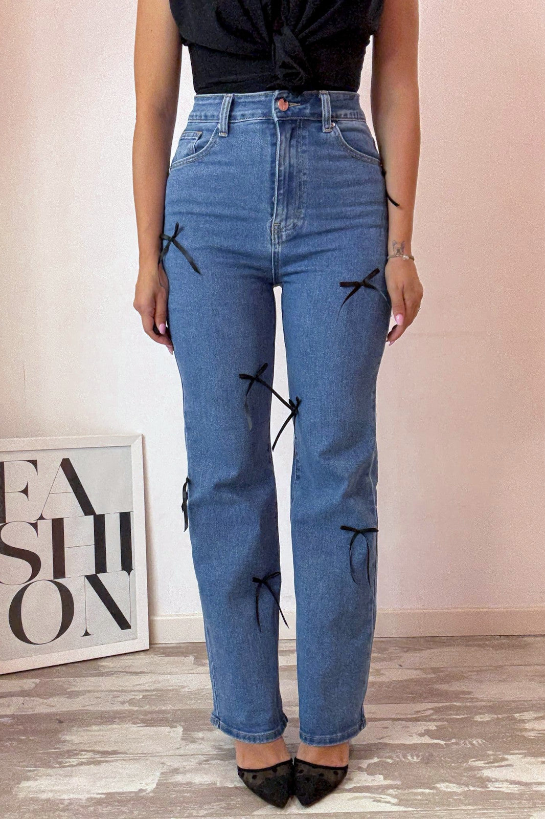 Jeans fiocchetti