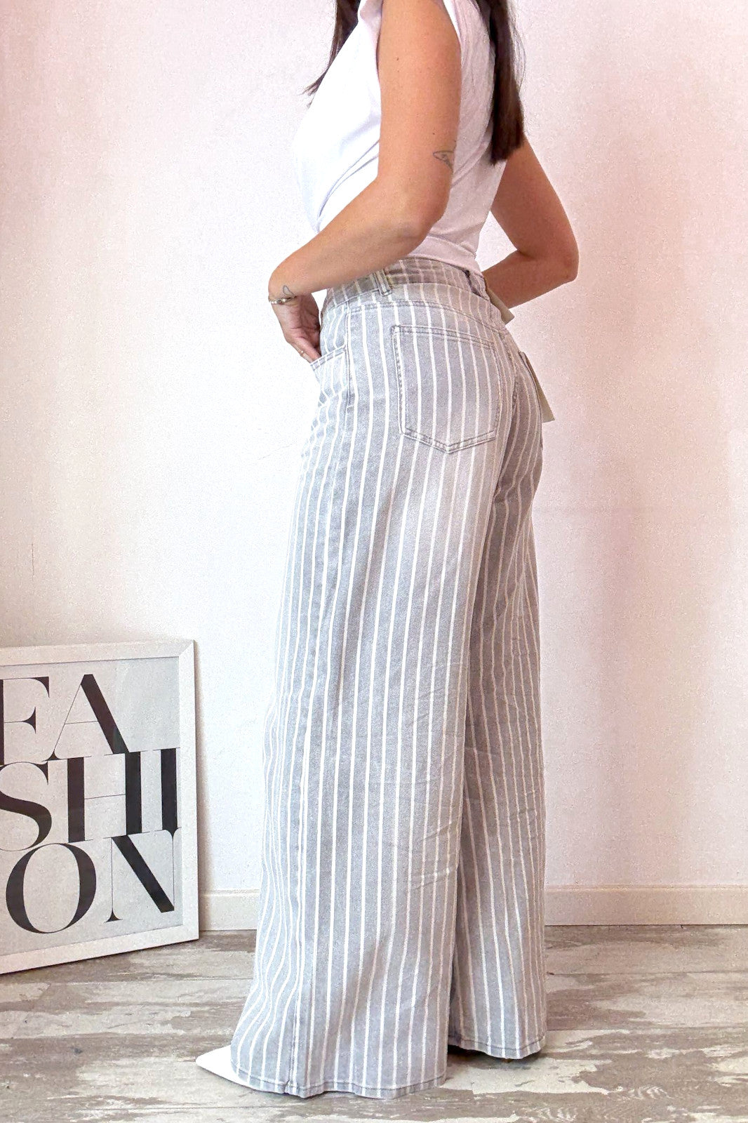 Jeans a righe