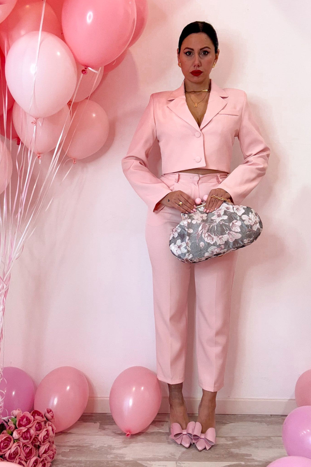 Pantalone raffinato rosa