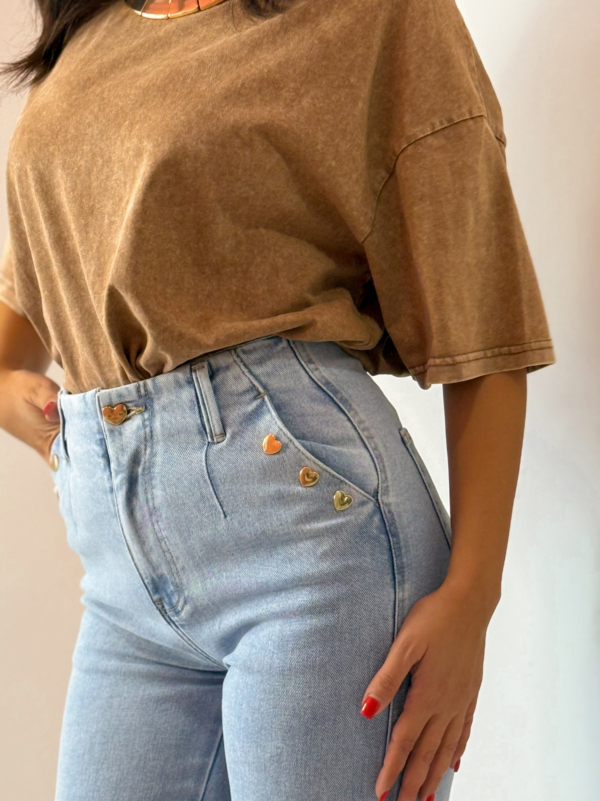JEANS WIDE LEG CUORE 271