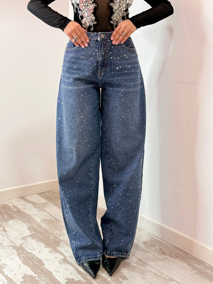 JEANS BALLOON STRASS