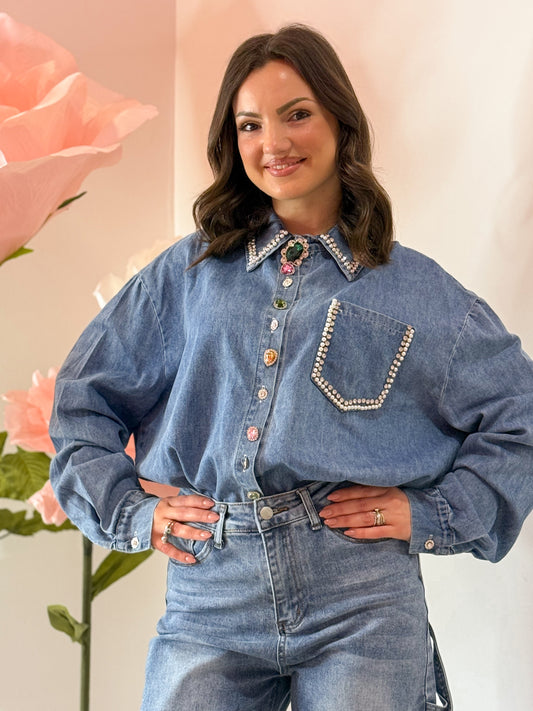CAMICIA JEANS PREZIOSA