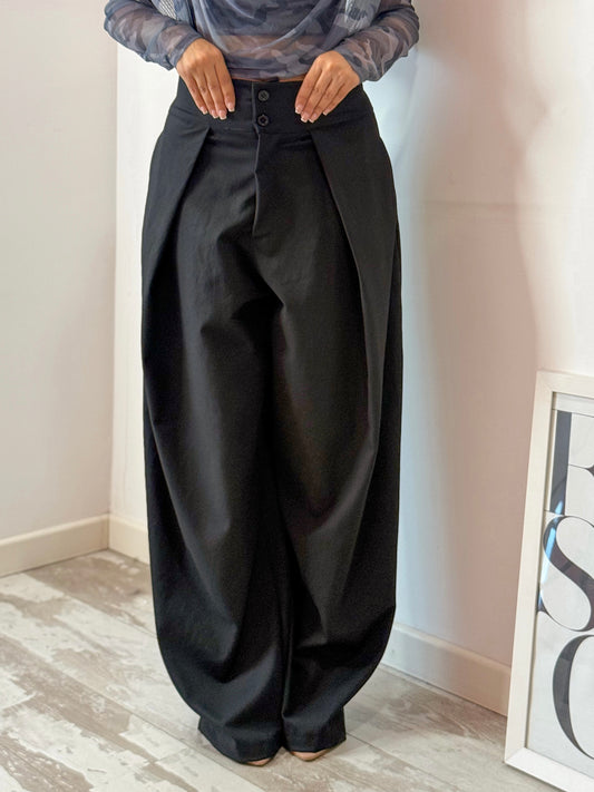 PANTALONE NERO BUSTINO