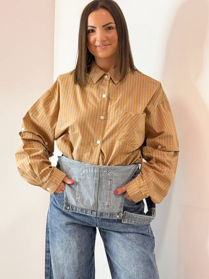 CAMICIA BOTTONCINI CAMEL