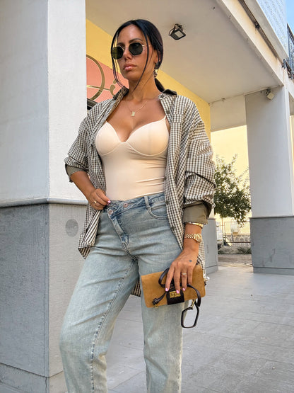 CAMICIA RISVOLTO VERDE
