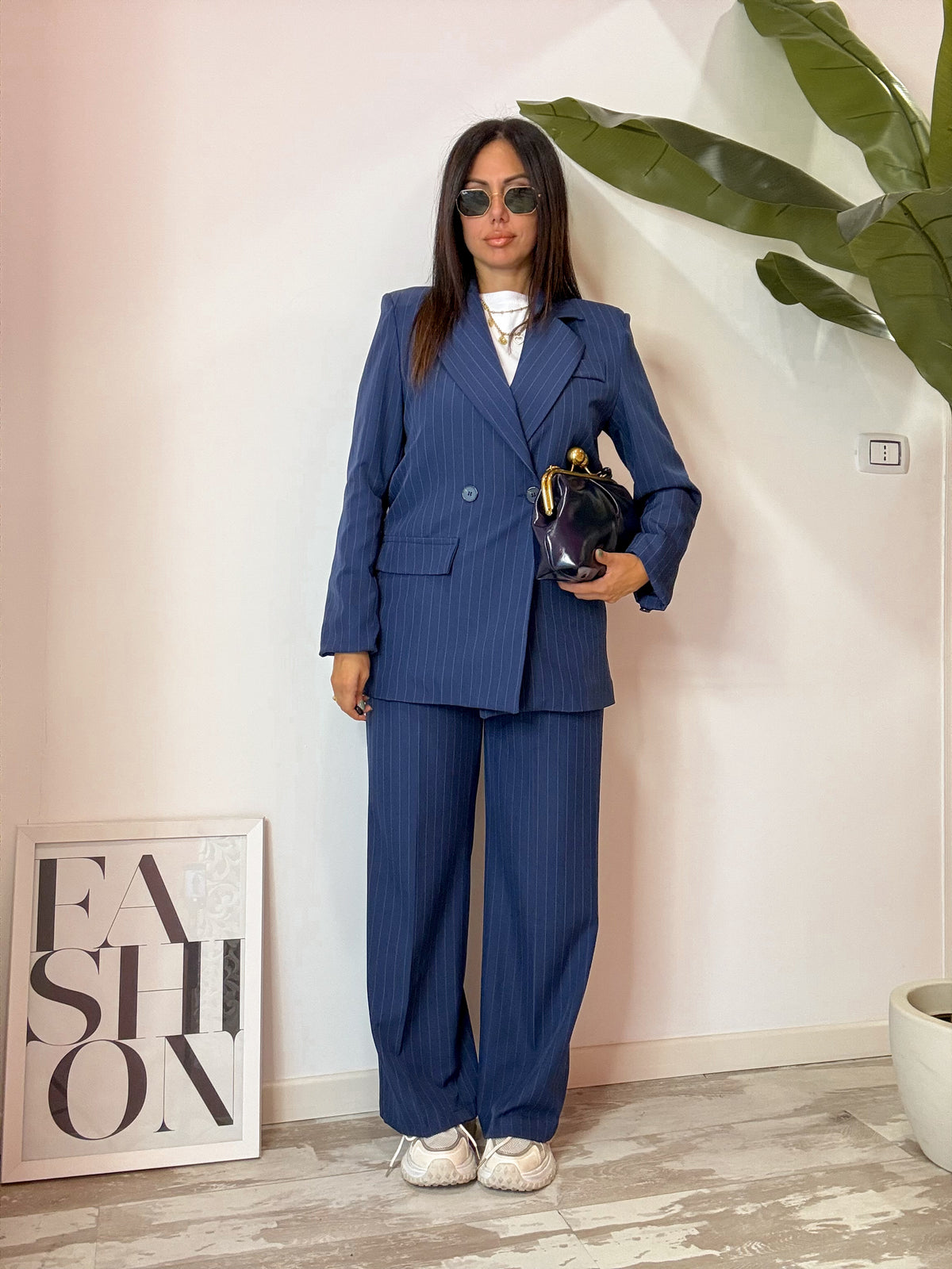 TAILLEUR GESSATO BLU