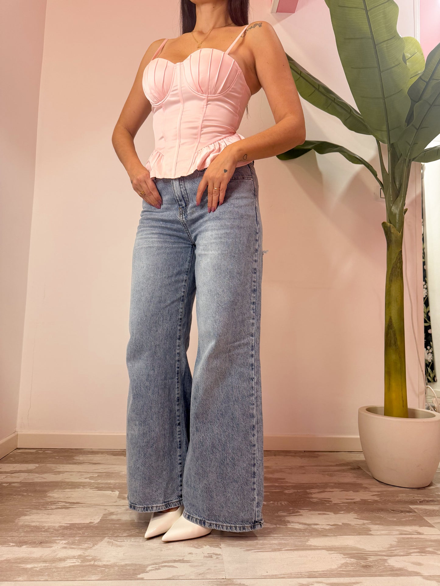 JEANS TASCA ROSA