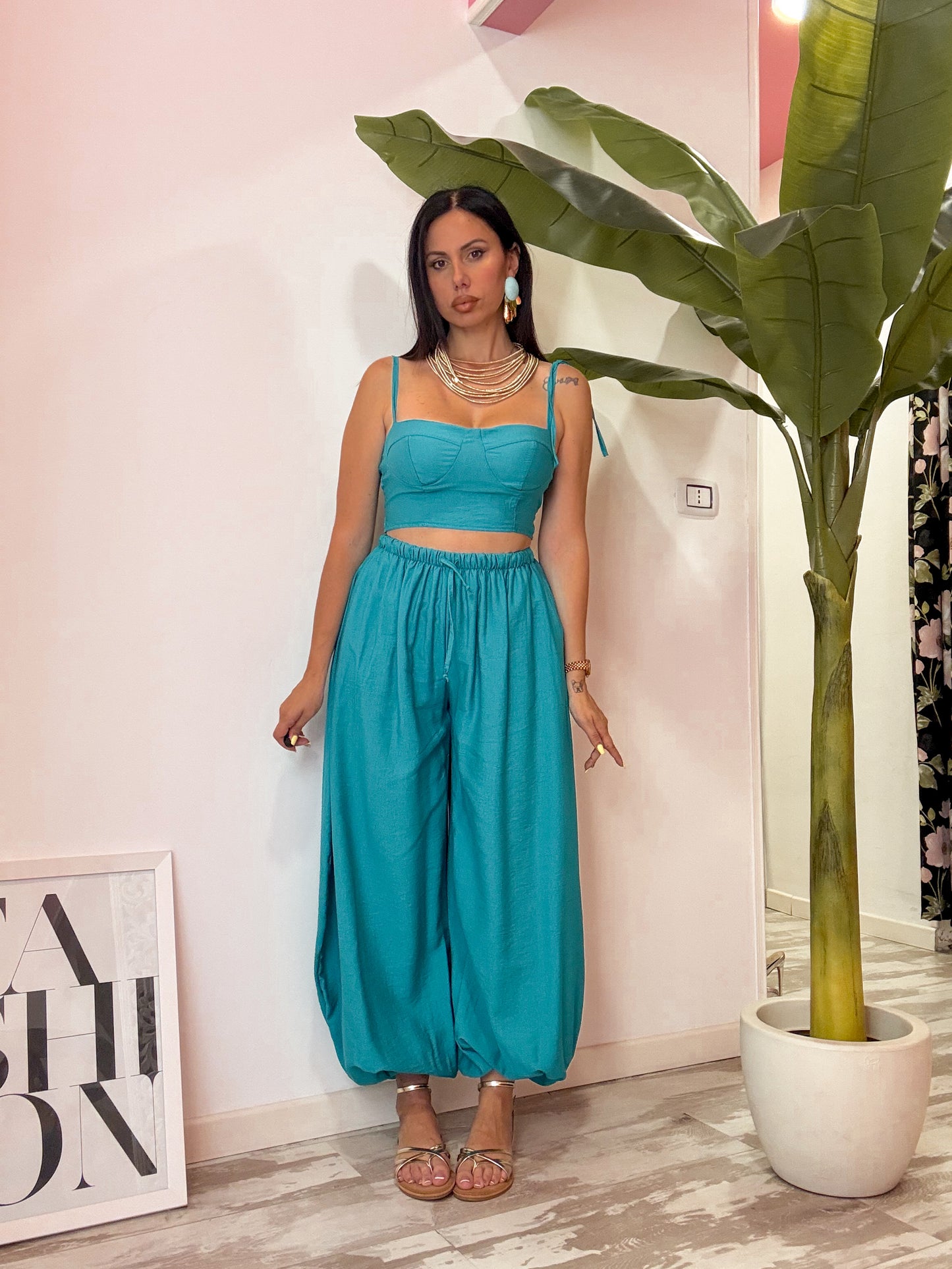 SET CROP TOP 3 COLORI