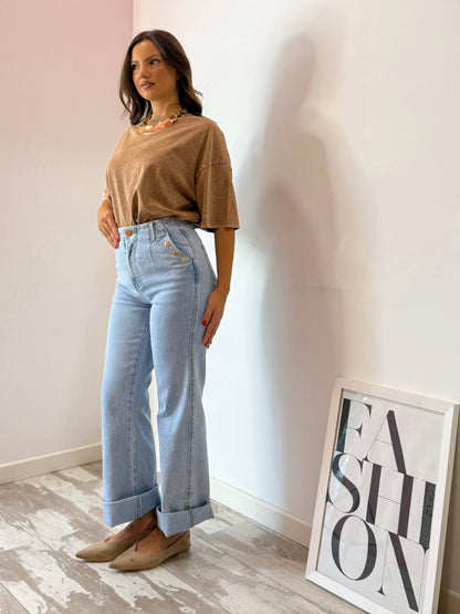 JEANS WIDE LEG CUORE 271