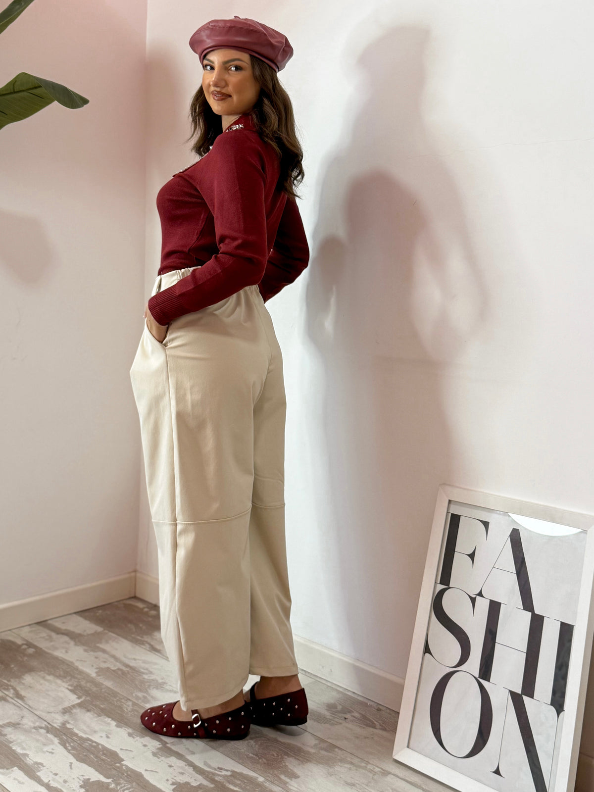 PANTALONE BALLOON PANNA