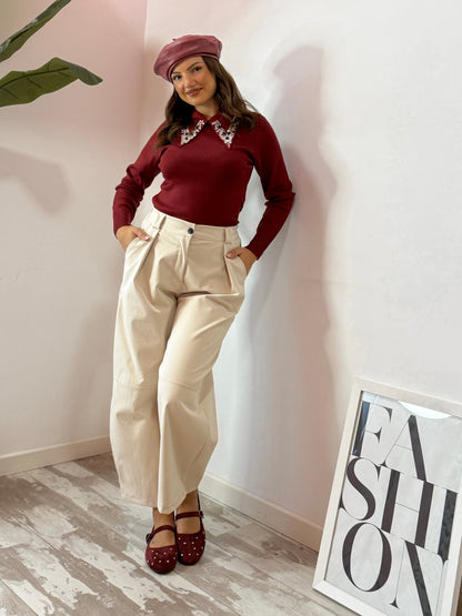 PANTALONE BALLOON PANNA