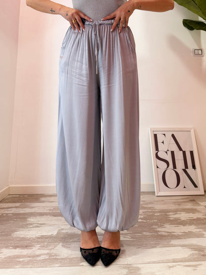 PANTALONE SATIN CON MOLLA 4 COLORI