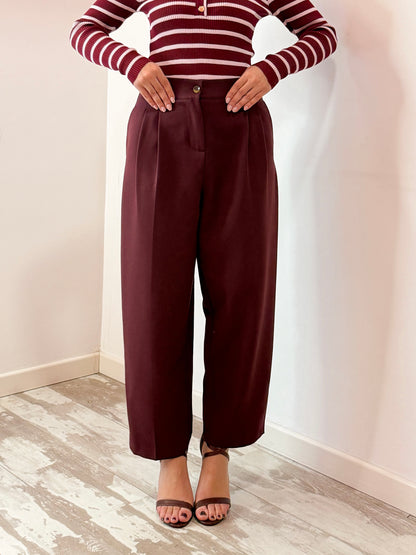 PANTALONE CAPRI BORDEAUX