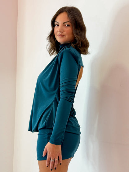 DRESS SCOLLO RETRO 2 COLORI