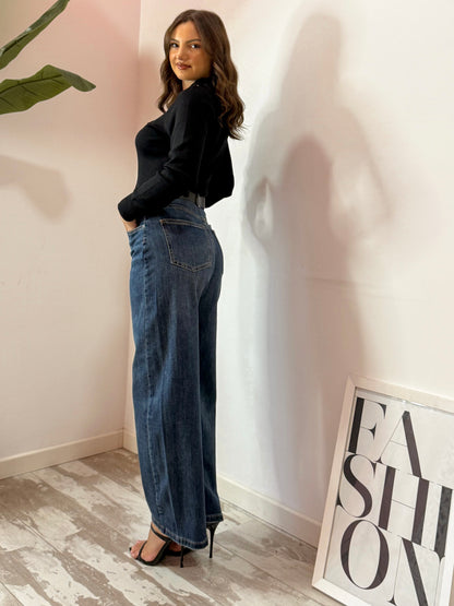 JEANS BALLOON FIT SCURO 776