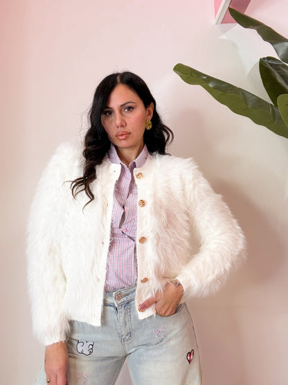 CARDIGAN BATUFFOLO BIANCO
