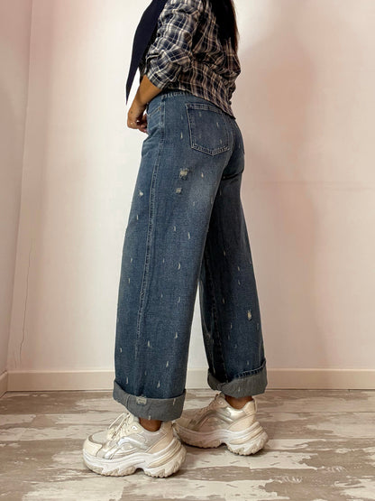 JEANS WIDE LEG CROPPED 250