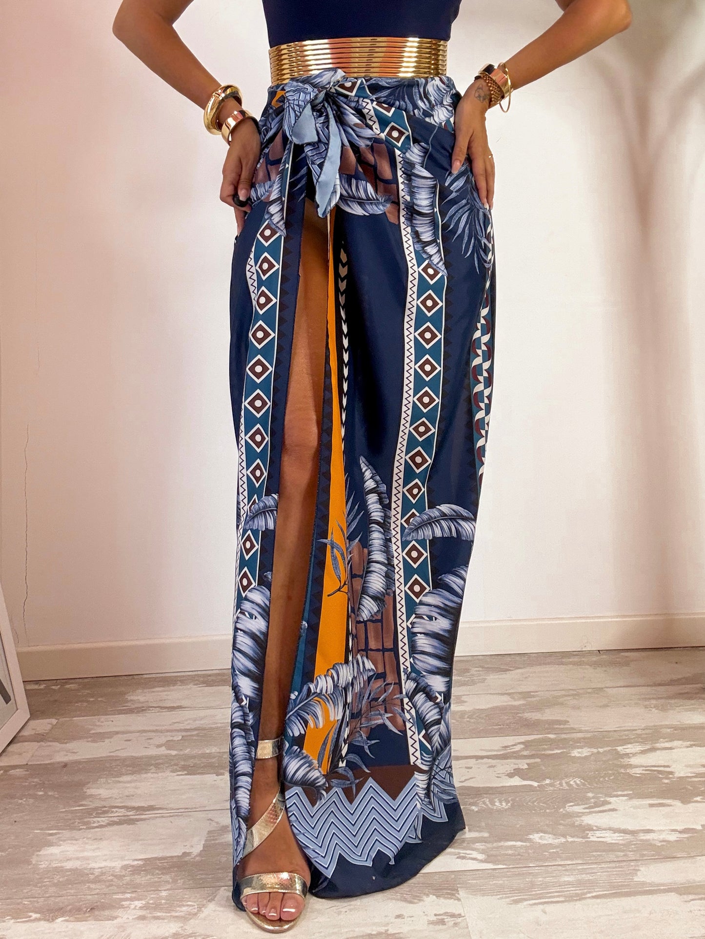 GONNA LUNGA FOULARD 2 COLORI
