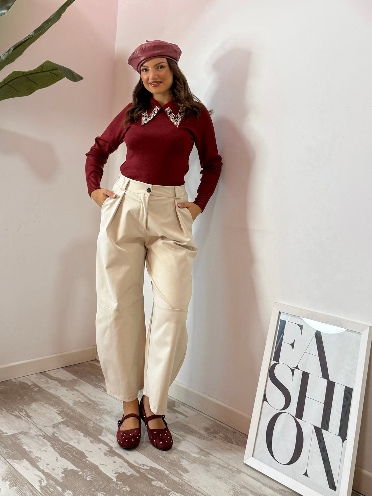 PANTALONE BALLOON PANNA