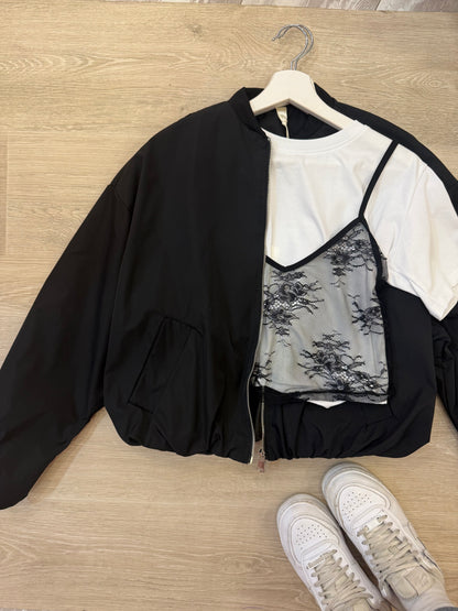 TSHIRT CON TOP 2 COLORI
