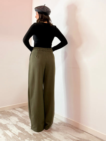 PANTALONE BOTTONI VERDE