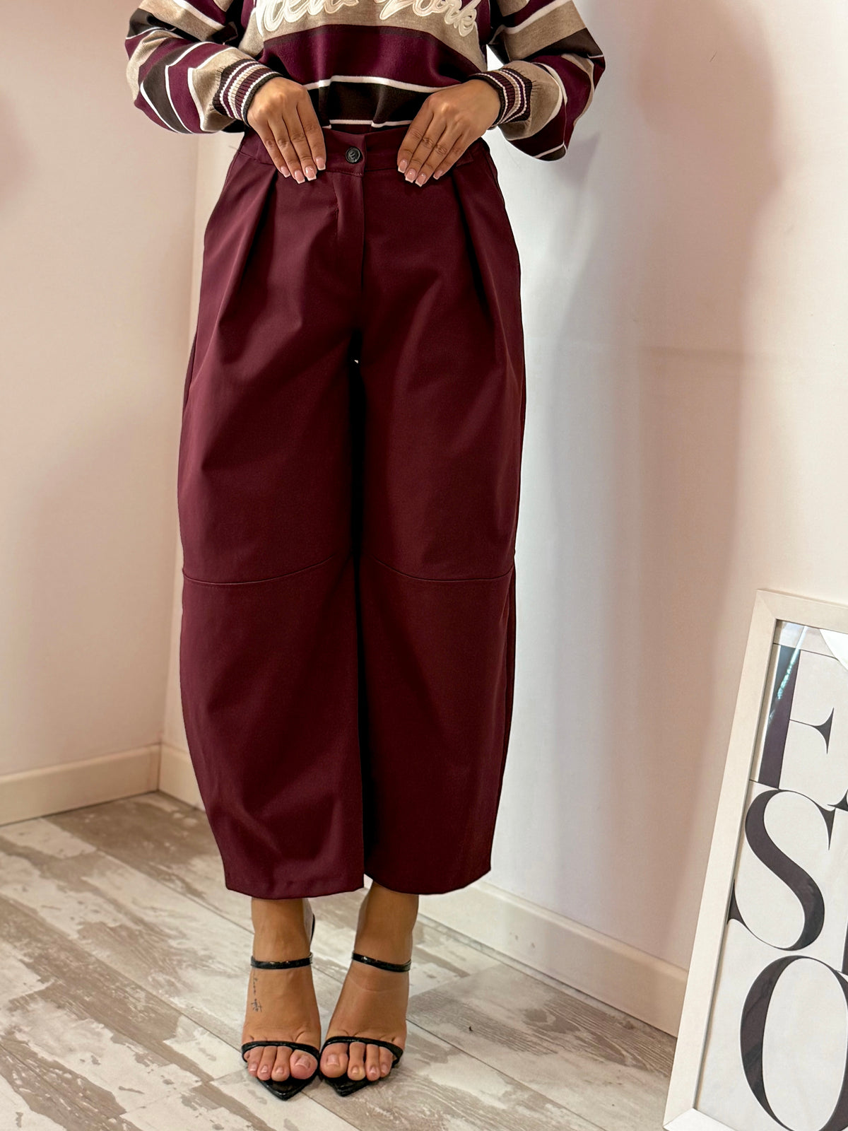 PANTALONE BALLOON BORGOGNA 276