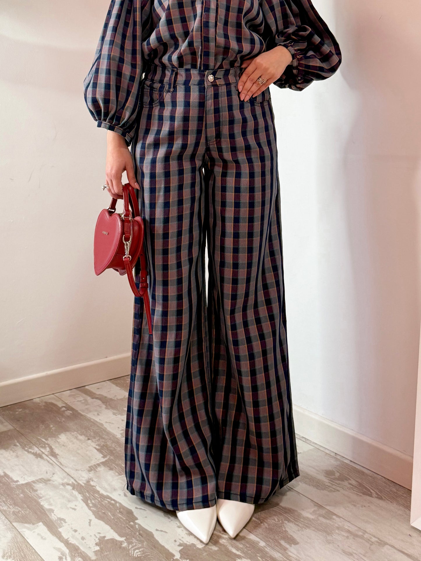 PANTALONE QUDRETTI SCURI