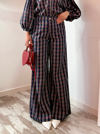 PANTALONE QUDRETTI SCURI