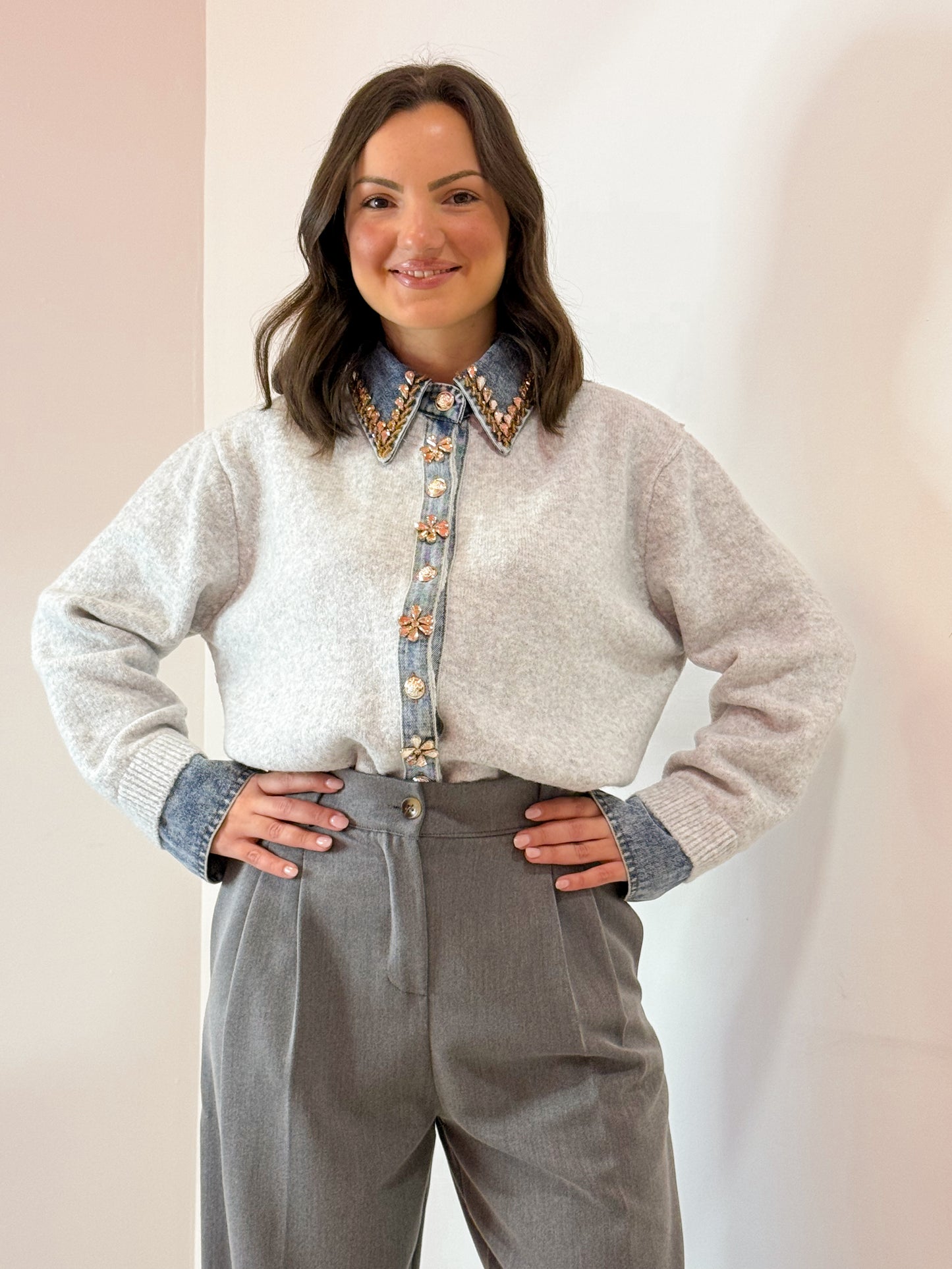 MAGLIA CAMICIA GIOIELLO